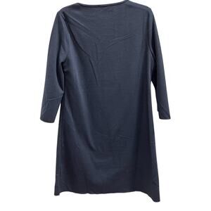 ARYEH Boutique Navy Blue 3/4 Split sleeve knit tunic dress size L